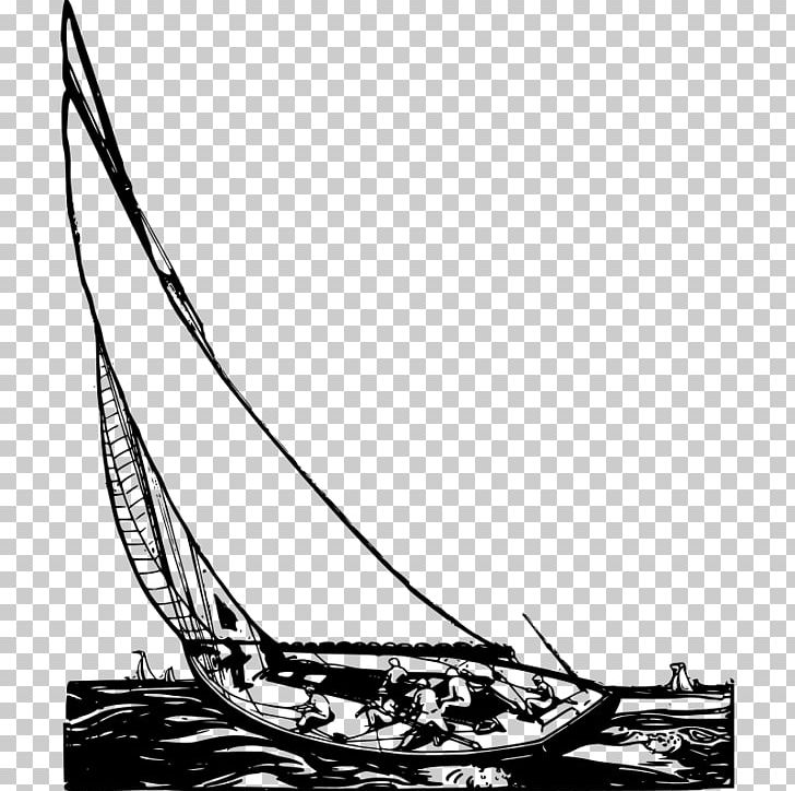 Sailboat Sailing Drawing PNG, Clipart, Black And White, Boat, Catamaran, Drawing, Line Free PNG Download