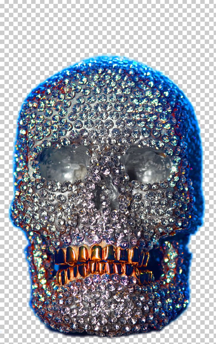 Skull Bronze Sculpture Cobalt Blue Casting PNG, Clipart, Artist, Bling Bling, Blue, Bone, Bronze Free PNG Download