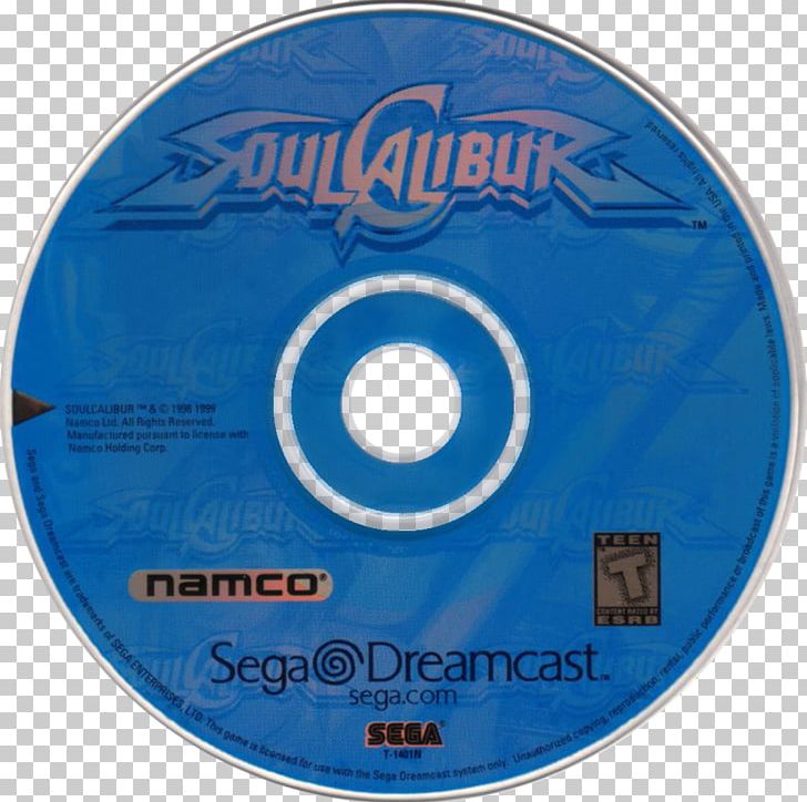 Soulcalibur Dreamcast Video Game Compact Disc PNG, Clipart, Brand, Compact Disc, Computer Hardware, Database, Data Storage Device Free PNG Download