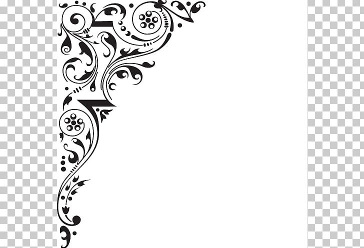 Decorative Borders Frame PNG, Clipart, Area, Black, Black And White, Branch, Circle Free PNG Download