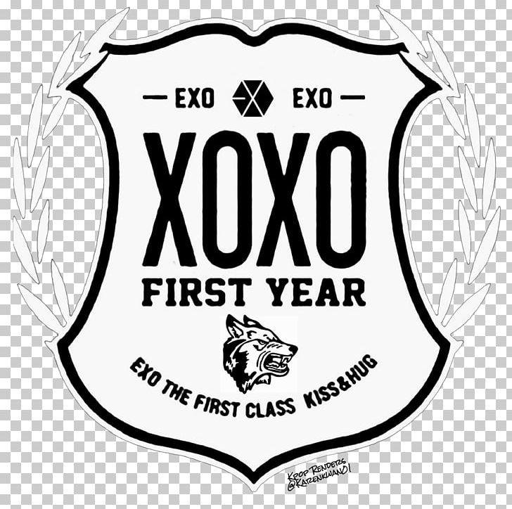 XOXO EXO Wolf Logo K-pop PNG, Clipart, Area, Black, Black And White, Brand, Bts Free PNG Download