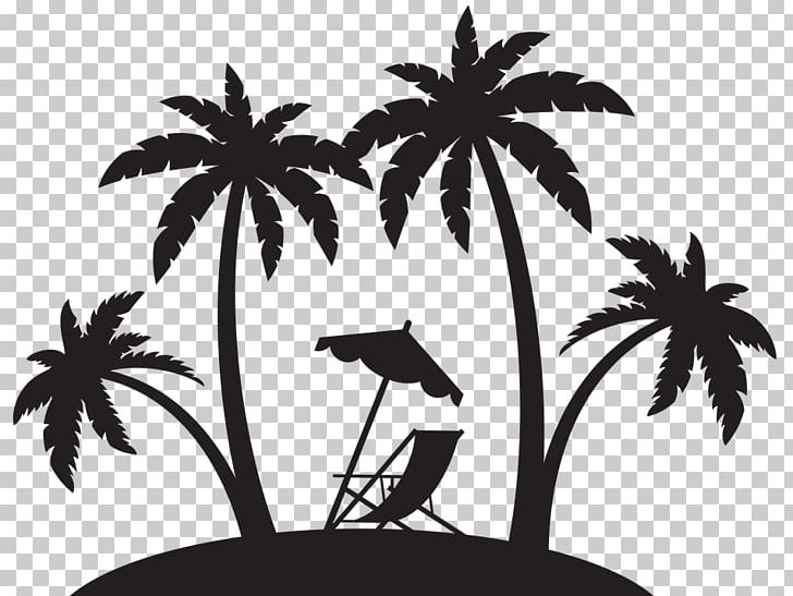 Beach Shore Silhouette PNG, Clipart, Adirondack Chair, Arecales, Art, Beach, Black And White Free PNG Download