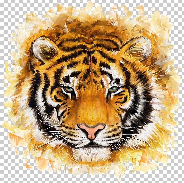 Bengal Tiger Felidae Painting Illustration PNG, Clipart, Animal, Animals, Art, Big Cats, Bright Free PNG Download