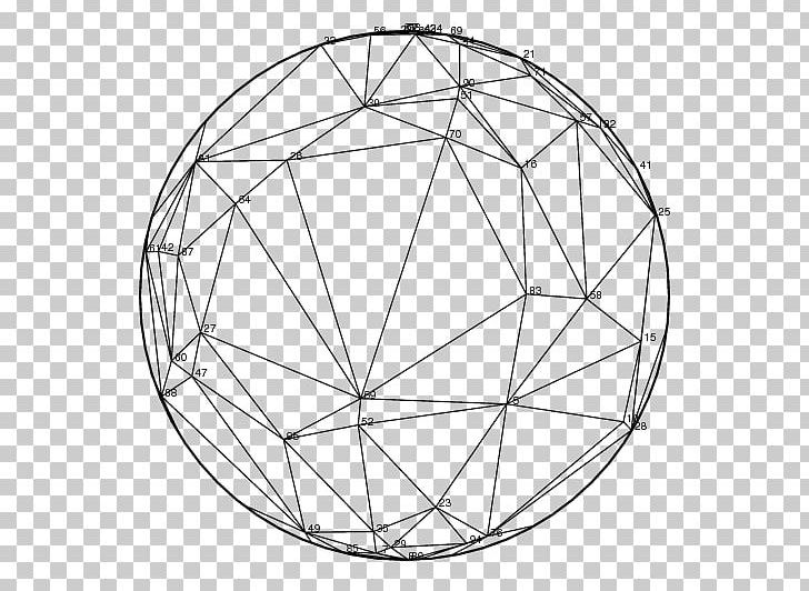 Delaunay Triangulation Circle Point Sphere PNG, Clipart, Angle, Area, Ball, Bicycle Wheel, Black And White Free PNG Download