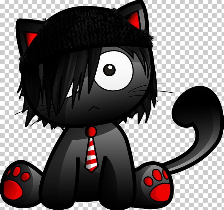 Black Cat Drawing Emo Kitten PNG, Clipart, Animals, Black, Black Hair, Black Veil Brides, Carnivoran Free PNG Download