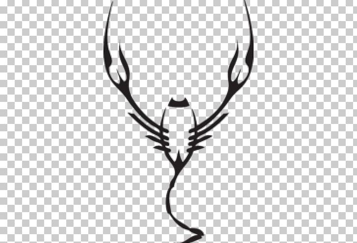Scorpion Tattoo Sticker Body Art PNG, Clipart, Antler, Artwork, Black And White, Body Art, Branch Free PNG Download