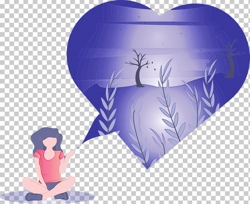 Purple Violet Heart PNG, Clipart, Abstract, Cartoon, Girl, Heart, Paint Free PNG Download
