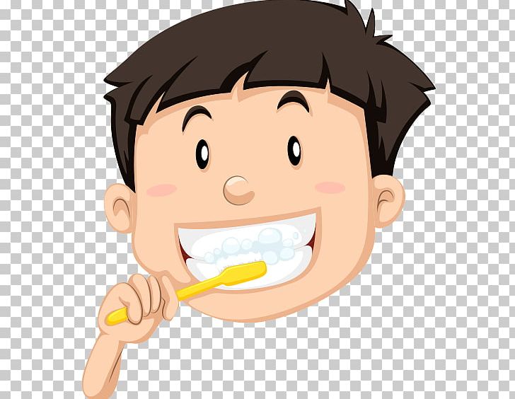 boy brushing teeth clip art