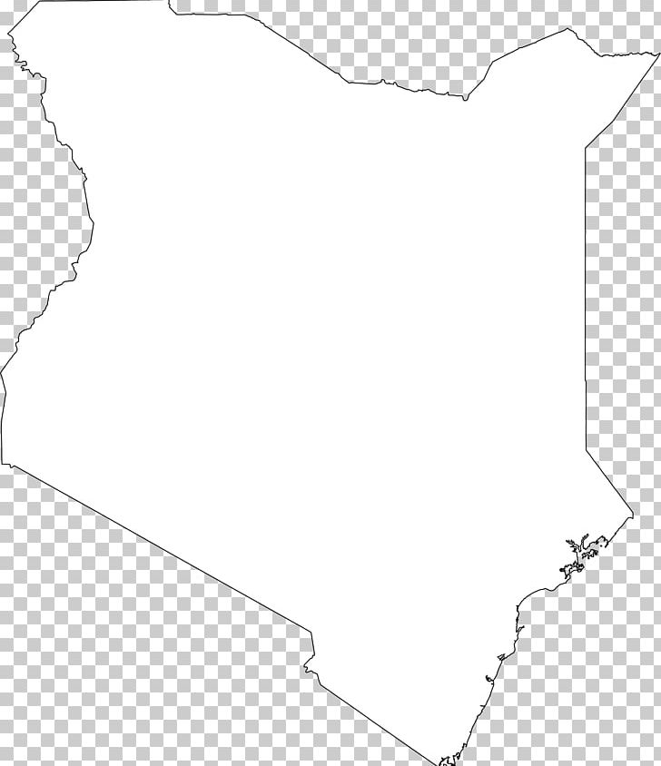 Blank Map Kenya Drawing PNG, Clipart, Angle, Area, Black, Black And White, Blank Free PNG Download