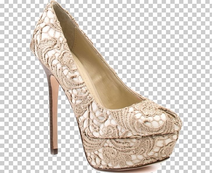 Slipper High-heeled Shoe Lace Wedding Shoes PNG, Clipart, Absatz, Basic Pump, Beige, Bridal Shoe, Bride Free PNG Download