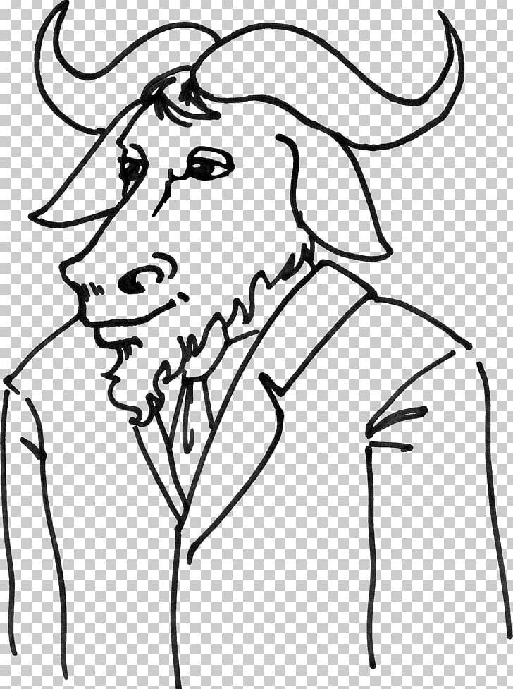 GNU Project Wildebeest GNU Assembler PNG, Clipart, Artwork, Black And White, Cattle Like Mammal, Computer Software, Emo Free PNG Download