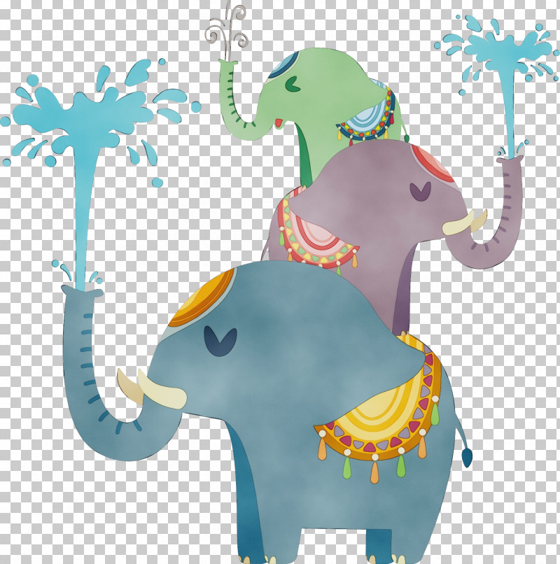 Indian Elephant PNG, Clipart, Animal Figure, Cartoon, Elephant, Indian Elephant, Paint Free PNG Download