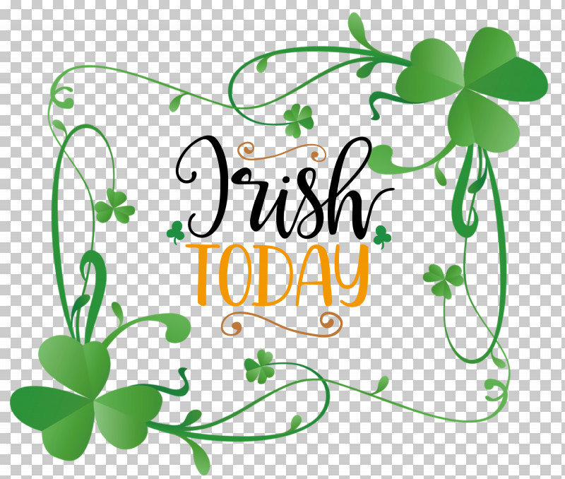 Irish Today Saint Patrick Patricks Day PNG, Clipart, Floral Design, Flowerpot, Grasses, Houseplant, Leaf Free PNG Download
