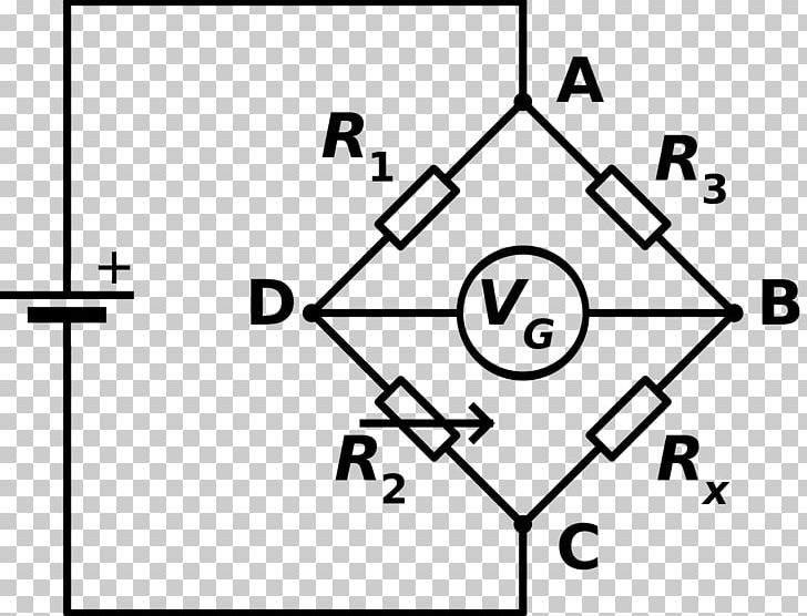 Wheatstone Bridge Circuit Diagram Bridge Circuit Wiring Diagram Electrical Network PNG, Clipart, Angle, Area, Black And White, Bridge Circuit, Charles Wheatstone Free PNG Download