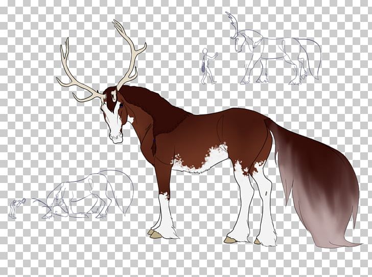 Mustang Cattle Reindeer Antelope Moose PNG, Clipart, Antelope, Cartoon, Cattle, Cattle Like Mammal, Character Free PNG Download