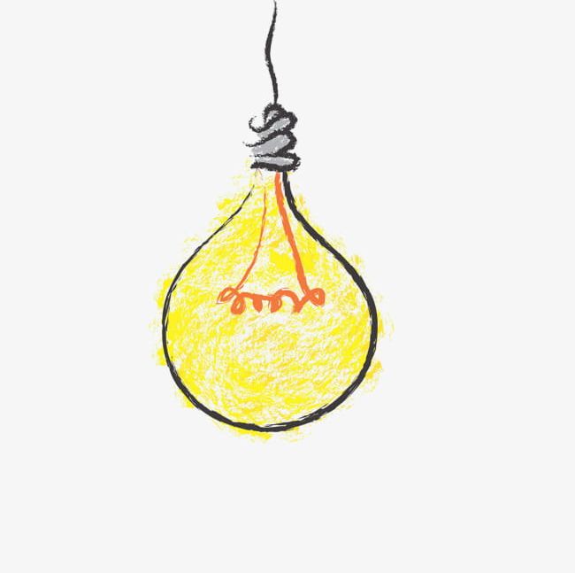 Painted Yellow Light Bulb PNG, Clipart, Bulb, Bulb Clipart, Elements, Emitting, Emitting Bulb Free PNG Download