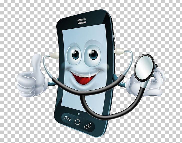 Cartoon Stock Photography Cell Phone Doctor Illustration PNG, Clipart,  Cell, Electronic Device, Electronics, Gadget, Inspect Free