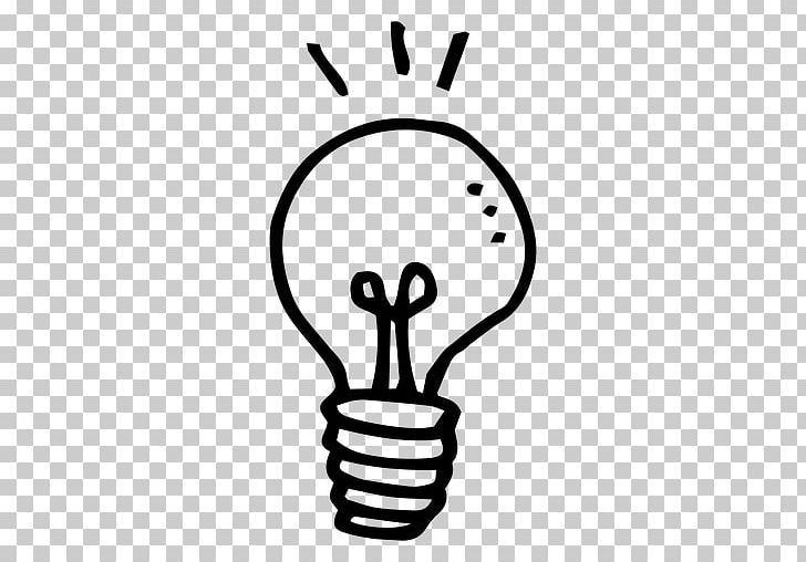 Incandescent Light Bulb Lamp Idea PNG, Clipart, Area, Black And White, Bulb, Doodle, Drawing Free PNG Download