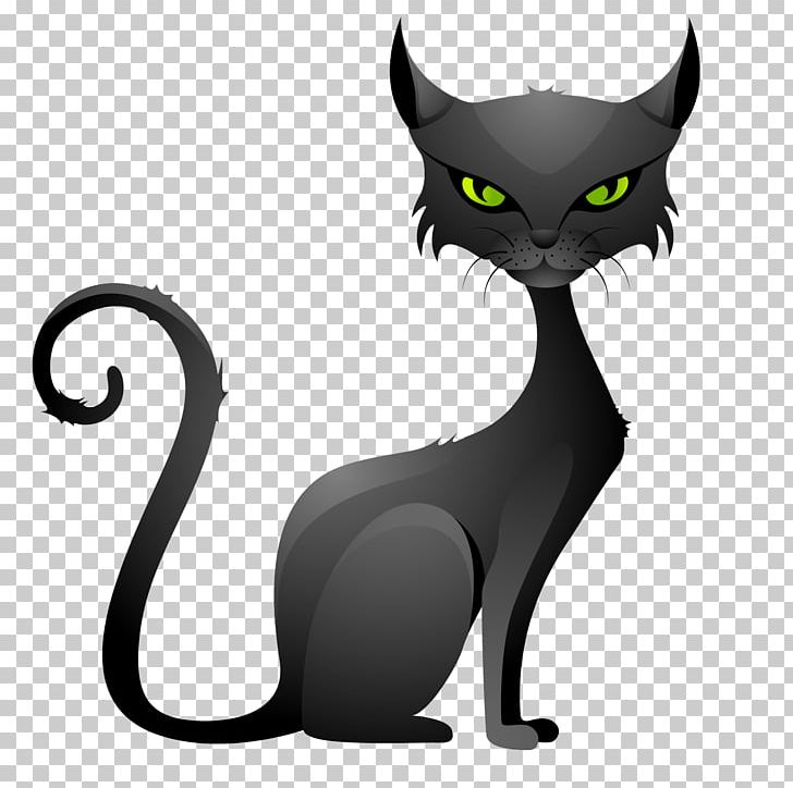 Black Cat Halloween Kitten PNG, Clipart, Animal, Black, Black Cat, Carnivoran, Cartoon Free PNG Download