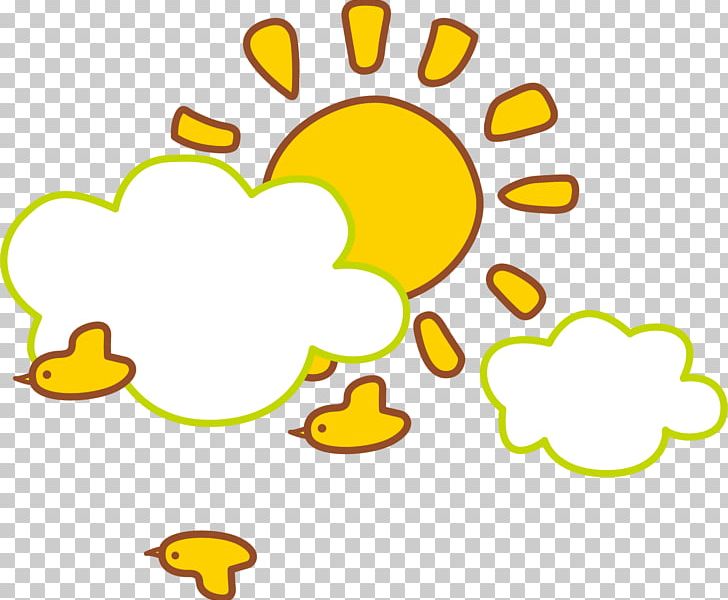 cartoon clouds with sun