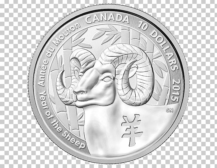 Sheep Silver Coin Silver Coin Canada PNG, Clipart, Bighorn Sheep, Black And White, Canada, Canadian Gold Maple Leaf, Canadian Silver Maple Leaf Free PNG Download