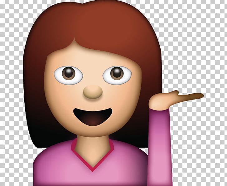 Emoji Woman Gesture Girl Sticker PNG, Clipart, Cartoon, Cheek, Child, Communication, Ear Free PNG Download