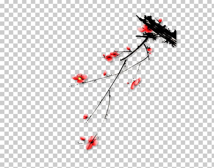 Ink Wash Painting Plum Blossom PNG, Clipart, Bloom, Branch, Chinese Painting, Chinoiserie, Download Free PNG Download