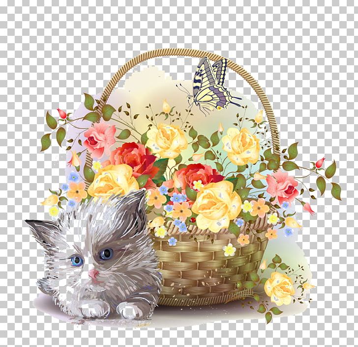 Kitten Basket Flower PNG, Clipart, Animal, Basket, Basket Of Apples, Baskets, Cat Like Mammal Free PNG Download