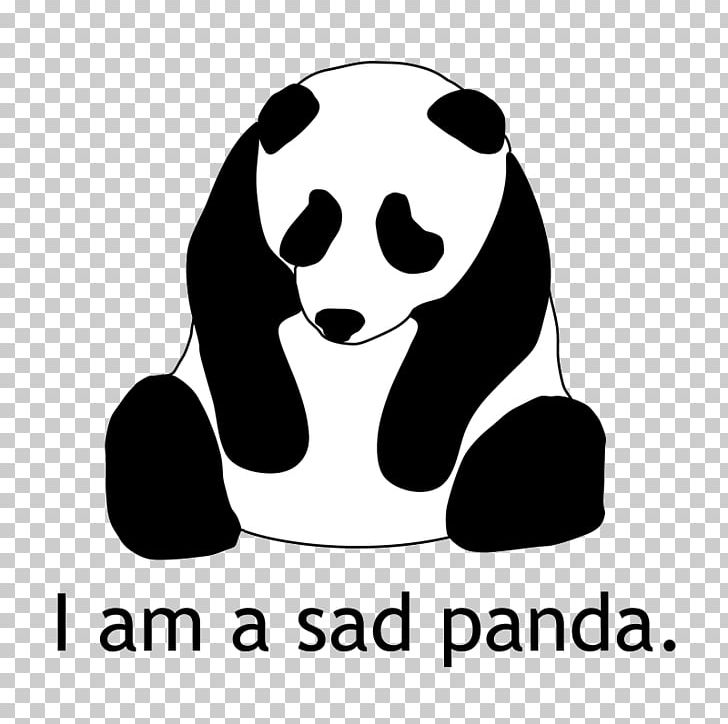 Giant Panda Sadness Bear PNG, Clipart, Animals, Artwork, Bear, Black, Black And White Free PNG Download