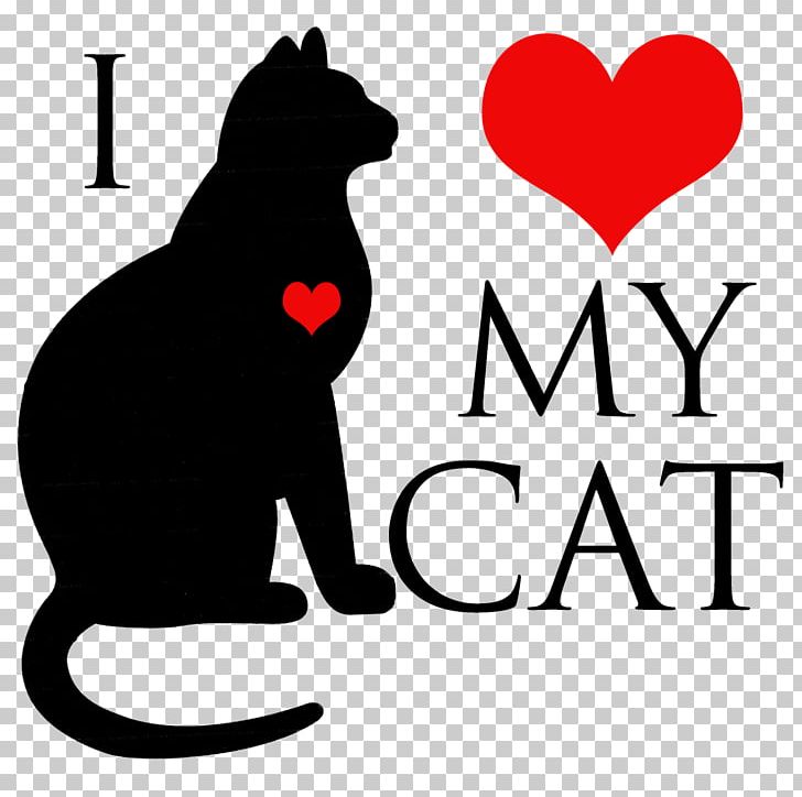 Cat Kitten T Shirt Love Png Clipart Black And White Black Cat