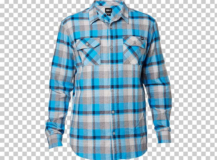 T-shirt Fox Racing Jacket Flannel PNG, Clipart, Blue, Button, Clothing, Dress Shirt, Flannel Free PNG Download