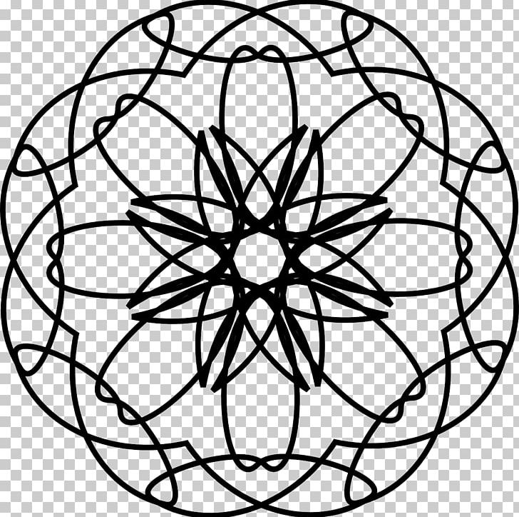 Mandala Overlapping Circles Grid Wikimedia Commons Ornament PNG, Clipart, Area, Art, Black And White, Circle, Coloring Book Free PNG Download