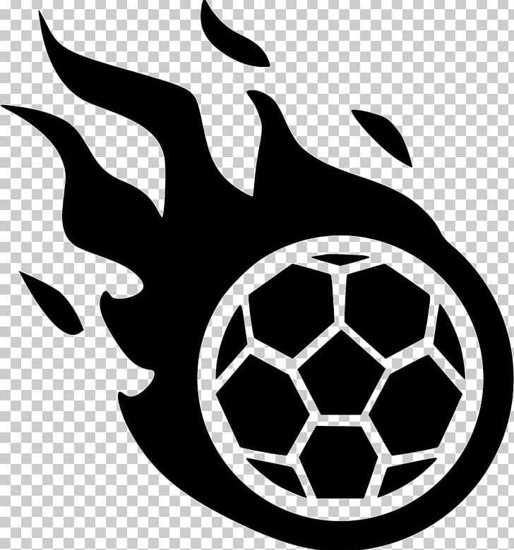 flaming soccer ball clip art black and white