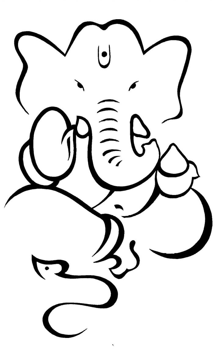 Ganesha Drawing Hinduism Deity Sketch PNG, Clipart, Artwork, Black, Black And White, Carnivoran, Dog Like Mammal Free PNG Download