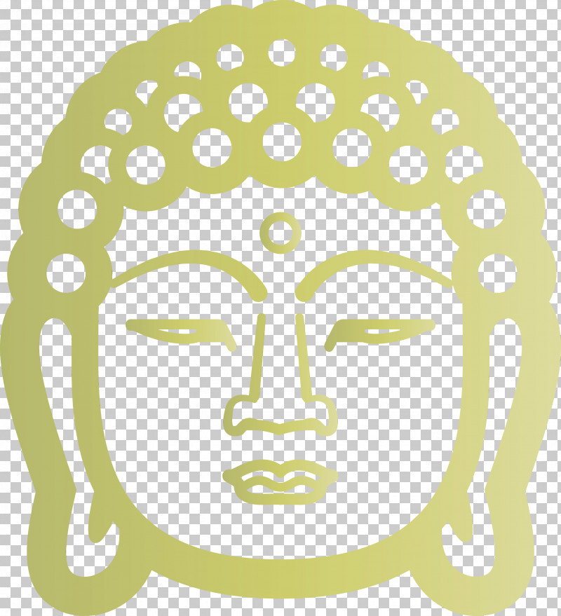 Face Head Yellow Line Art Smile PNG, Clipart, Buddha, Face, Head, Line Art, Paint Free PNG Download