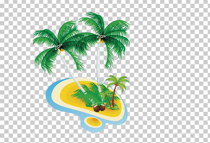 Coconut Tree Sea Flat Design PNG, Clipart, 2d Computer Graphics, Animation, Arecaceae, Arecales, Beach Free PNG Download