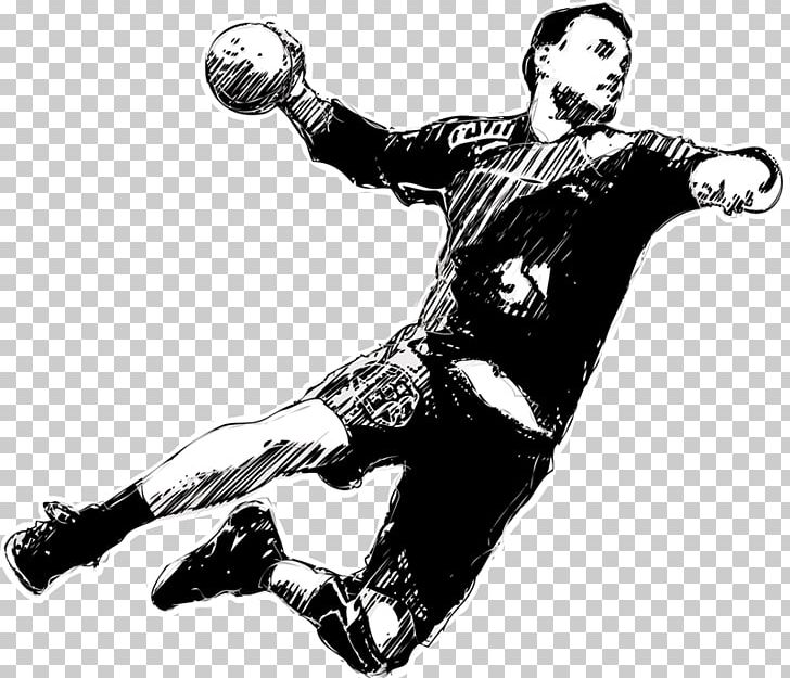 Handball Sticker Decal Paper PNG, Clipart, Black And White, Decal, Fictional Character, Handball, Handball Player Free PNG Download