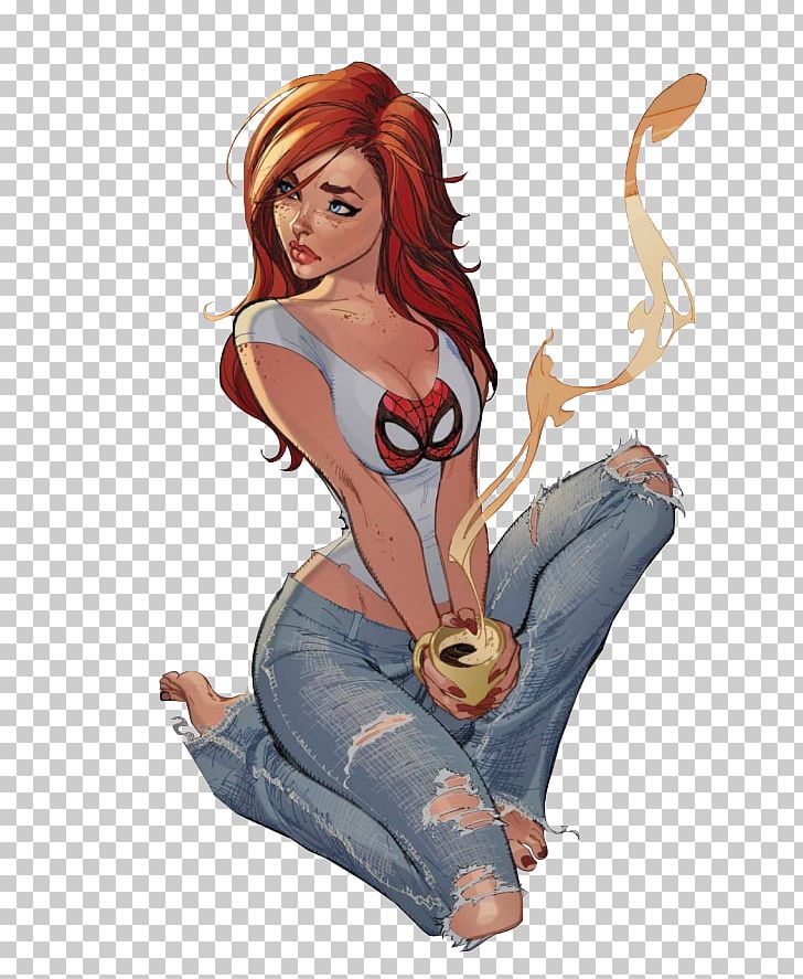Mary Jane Watson Spider-Man 2 Jean Grey Comics PNG, Clipart, Arm, Art, Brown Hair, Cartoon, Character Free PNG Download