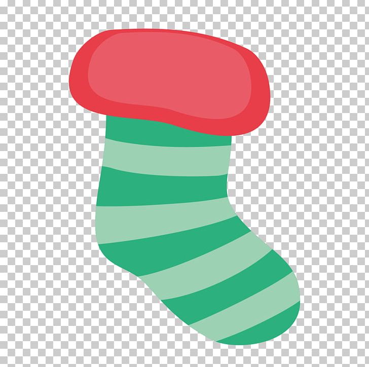 Cartoon Santa Christmas Socks Stocking PNG