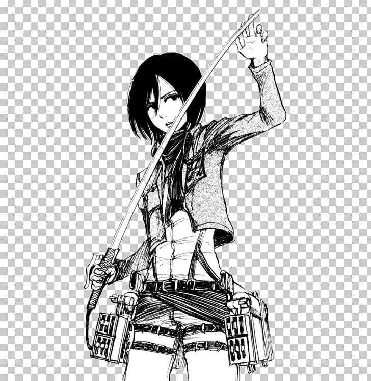 Mikasa Ackerman Levi Eren Yeager Attack On Titan Anime PNG, Clipart, Art, Black And White, Crunchyroll, Death Note, Drawing Free PNG Download