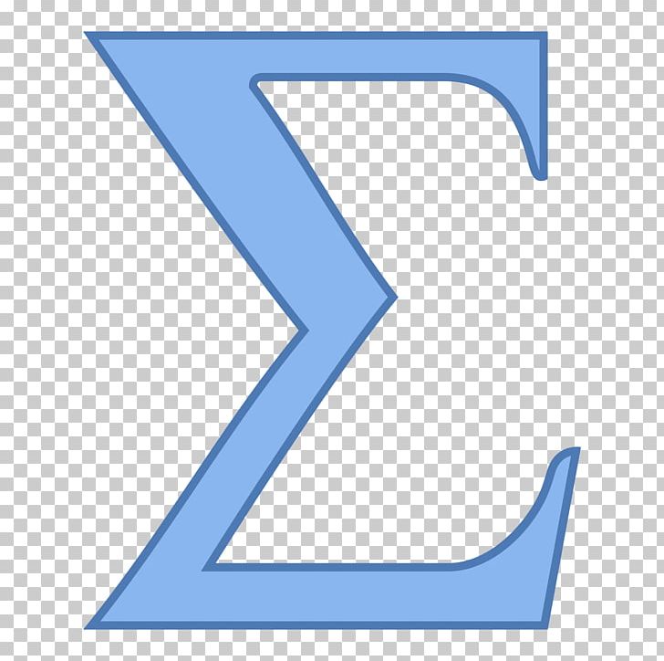 Sigma Symbol Summation Number Computer Icons PNG, Clipart, Angle, Area, Blue, Computer Icons, Einstein Notation Free PNG Download