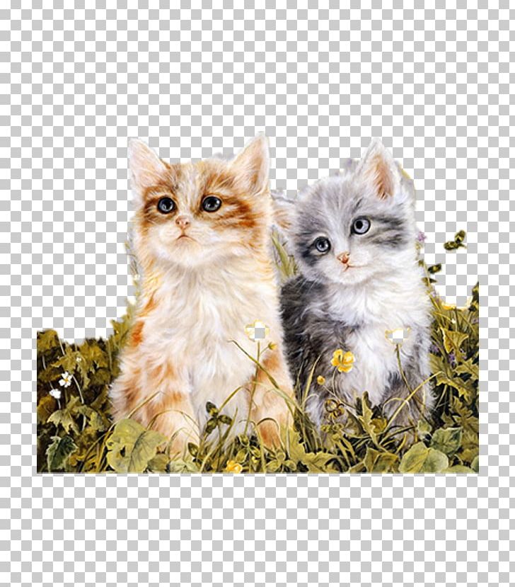Oil Painting Reproduction Cat Kitten Paint By Number PNG, Clipart, Animals, Canvas, Carnivoran, Cat Like Mammal, Fauna Free PNG Download
