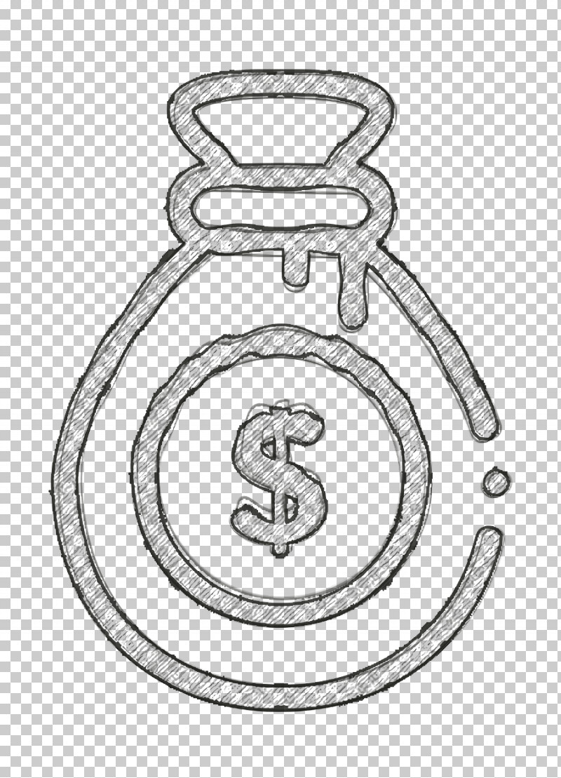 Money Bag Icon Money Icon PNG, Clipart, Black And White, Geometry, Human Body, Jewellery, Line Free PNG Download