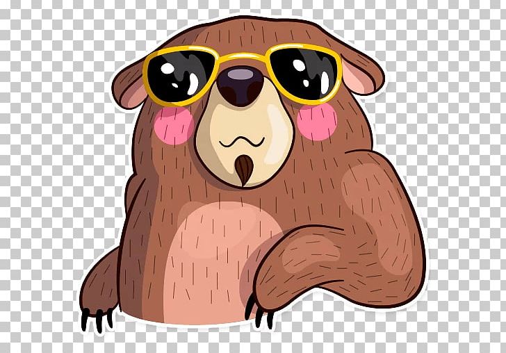 Bear Dog Telegram Sticker PNG, Clipart, Animals, Bear, Carnivoran, Diary, Dog Free PNG Download