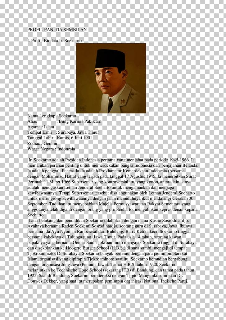 Panitia Sembilan Document Politician President Of Indonesia Preparatory Committee For Indonesian Independence PNG, Clipart, Angle, Javanese, Media, Miscellaneous, Mohammad Hatta Free PNG Download
