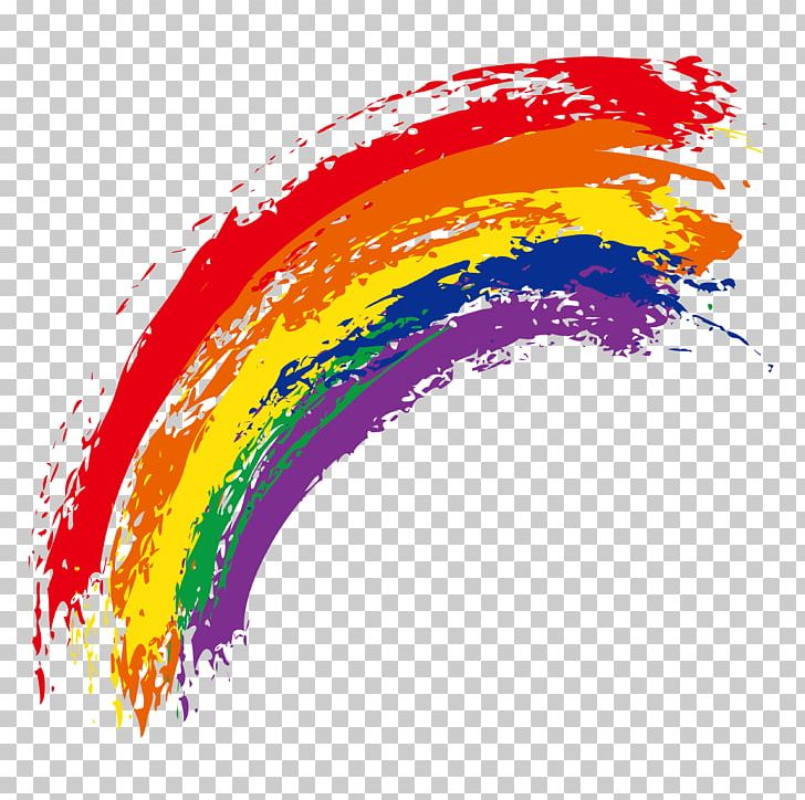 Color Png Transparent - Paint Splatter Rainbow PNG Image With