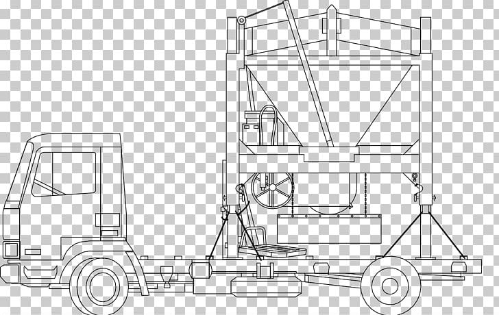 Flatbed Truck Transport Semi-trailer Truck Cement Mixers PNG, Clipart, Angle, Architectural Engineering, Area, Artwork, Black And White Free PNG Download
