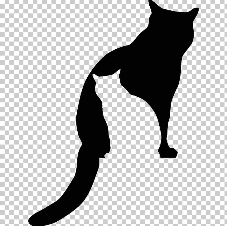 Whiskers Black Cat Silhouette Kitten PNG, Clipart, Animals, Art, Black, Black And White, Black Cat Free PNG Download