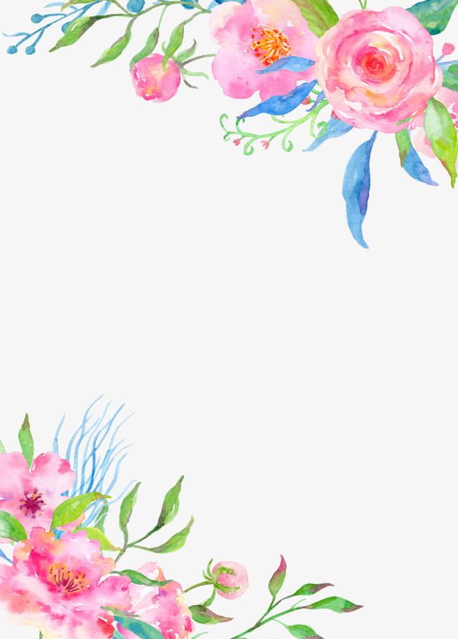 Hand Painted Flower Borders PNG, Clipart, Borders Clipart, Decoration, Diagram, Flower Clipart, Flowers Free PNG Download