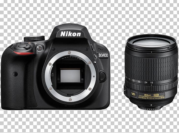 Nikon D3400 AF-S DX Nikkor 18-105mm F/3.5-5.6G ED VR Digital SLR Nikon AF-S DX Nikkor 35mm F/1.8G Nikon AF-S DX Zoom-Nikkor 18-55mm F/3.5-5.6G PNG, Clipart, Camera Lens, Canon, Lens, Lens Cap, Nikon Free PNG Download